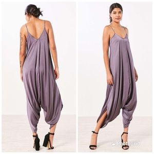NWOT UO Silence + Noise Satin Harem Pant Jumpsuit